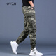 
OVZH casual pants men's trendy autumn new men's trendy Korean style camouflage overalls trousers men's trousers 698A style green 31
