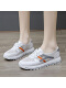 An Wei Brand Broken Code Co-branded Forrest Gump Women's Shoes 2023 Summer New Mesh White Shoes Women's Versatile One-Piece Maternity Shoes White Gray 39