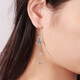 Yuanshengfu new PT950 fashionable heart-shaped tassel platinum ear hooks platinum earrings 4.13 g