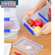 Caja de recién llegado de gran tamaño con la cocina de la cocina de la cocina congelada Caja de almacenamiento de grado de alimentación transparente de refrescos rectangulares Lándulas de plástico blanco lácteo 9928 (30 litros)