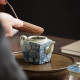 Clay Story Old Pottery Clay Teapot Ceramic Blue and White Teapot Retro Household Kung Fu Tea Set Accessories Open Piece Teapot Filter Single Pot Old Pottery Clay Blue and White-Yuanding Cup