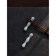 Sobichi chopstick holder white Japanese chopstick holder double chopstick public chopstick pad ceramic tableware chopstick pillow hotel biscuit chopstick holder blue glaze style