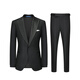 Guillaume de Mons Aojia Tuxedo Wool Suit Complete Set Men's Black Groom Wedding Dress Host Banquet Suit Men's Black Top + Pants + Vest 48