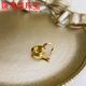 Fat Donglai's same style 18k gold universal buckle S925 silver plated 18K gold pendant necklace connector pearl jade K yellow universal buckle