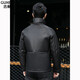 
GUHELUN leather down jacket men's stand collar short winter sheepskin jacket casual jacket plus velvet thickened motorcycle leather jacket black 2XL 180/2XL suitable for 145-160Jin [Jin equals 0.5 kg]