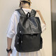 Men and girls are carrying computer backpacks and trendy backpacks for men and women who are easy to care for leather fashion trendy college students' schoolbags and computer bags travel backpacks ins trendy cool white 246