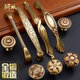 Tongcheng voll kupfer europäische und amerikanische Style-Griff-Kleiderschrank-Tür-Imitation Retro Weinzähler Tür Kupfergriff Schrankschuhschrank Schublade Vollkupfer Griff 6621-128mm Europäische Gold