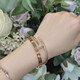 Green gold bracelet for women, rose gold, narrow version, gypsophila, gold, wide version, diamonds, classic water shell customization, please contact customer service for details.