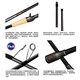 Jiyu X40 Luya Stabpistole Griff Insektenstange Gerade Griff Wettbewerb High Carbon Schwarz Pit Sea Bass Mandarin Fischstange Multi-Abschnitt-Reisestange 2,01 Meter Pistole Griff C671MH [Einzelverbindungsstange]
