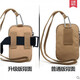 Men's waist bag holds mobile phone, mobile phone bag, men's running wrist bag, multi-functional canvas arm bag, construction site belt, men's belt, waist bag, mobile phone bag, upgraded version khaki