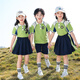 毽子飞飞小学生班服夏装三件套儿童校服套装一年级运动会幼儿园园服春秋装 图片色-9901A款 男童四件套长袖长裤+短袖短裤 120码建议身高120厘米左右