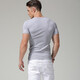 Continuez la chemise Henry, T-shirt à manches courtes pour hommes, T-shirt masculin à manches filets pour hommes, chemise de base en coton à manches courtes mince, Black (Henry) L Size (112-130Jin [Jin est égal à 0,5 kg]) Slim Fit Style Slim Fit Style