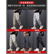Jingxu casual pants men's autumn and winter trendy leg-tie overalls winter plus velvet boys' loose nine-point sports trousers black + dark gray (regular style) XL recommended weight 115-145 Jin Jin is equal to about 0.5 kg