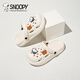 Snoopy Snoopy Kinderschuhe Kinderschuppschuhe Fashion Casual Casual Casual Schuhe Neue Sommerhaus All-Match-Gartenschuhe für Männer und Mädchen Weiß 23-24 Fuß Länge 15.5-16,2 cm