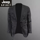 JEEP SPIRIT European Station Men's Wear 2025 Spring and Autumn European Station New Men's Trendy Suit Korean Jacket Black New Product Black Double-breasted Suit Men/Men's Suit/Female 2XL Recommended 150-170Jin Jin is equal to 0.5 kg