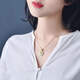 Qlady Safe Buckle Hetian Jade Silver Necklace Women's Light Luxury Silver Jewelry Jade Pendant Mother's Birthday Gift for Wife