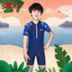 XTEP children's swimsuit for boys and girls, one-piece swimsuit for large, medium and small children, baby, children's quick-drying swimsuit, female, green size 14