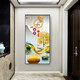 Mo painted Lulin modern simple entrance decoration painting opposite the door mural painting at the end of the corridor hanging paintings light luxury elk aisle entrance door painting 9-Home and Fugui 12149 Porcelain diamond inlaid 70*140 cool black