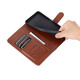 Ju Xiaozhi eignet sich für Apple 13 Mobiltelefonhülle Flip Leder Hülle iPhone13 Wallet Card-Karten-Steckkoffer Full-Pack-Anti-Fall-Fall-Innenschale mit magnetischer Schnallen Schutzabdeckung für Männer und Frauen iPhone 13 [Brown]