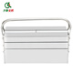 Qilu Anran stainless steel tool box three-layer folding hardware tool storage box multi-functional suitcase 460mm