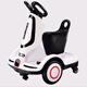 Aseblarm children's electric car with remote control stroller anti-rollover child balance car children's standing seat twist with handrail cross-country body white early education + 7A large battery + dual drive + remote control