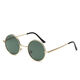 KAROND new product funny sunglasses, special glasses for driving, retro round frame sunglasses for men, funny sunglasses, round trendy birthday glasses, gold frame dark green film, high-definition polarizer, mirror box + mirror cloth