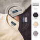 Madden workwear chenille round neck sweater warm and skin-friendly bottoming sweater men's autumn casual lazy top stone gray men's sweater winter/high-end/sweatshirt M (120-140Jin Jin equals 0.5 kg)