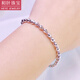 Heye Jewelry Bright Eyes Flash-cut Laser Transfer Beads Platinum Bracelet Women's pt950 Women's Platinum Platinum Platinum 4.5mm Thick 7.90g 16cm Adjustment