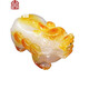 Golden Magnolia parfum Natural Chalcedony Pixiu Piece à main Agate Jade Handd Play Treasure Stone Bielry Ornements pour hommes et femmes. N ° 1695 (320)