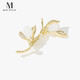 Mck golden magnolia brooch high-end women's corsage suit accessories Chinese Valentine's Day gift