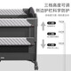 ULOP (ULOP) crib movable splicing bed multi-function folding bed baby sleeping artifact diaper changing table newborn bb bed 1.1 meters free installation guardrail can lift crib gray baby supplies meeting gifts portable travel nap bed
