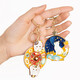 Museum, Cultural and Creative Palace Cat Car Keychain Ring Couple Pendant Starry Sky Decoration Pendant Birthday Gift Christmas Stargazing Cat