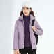 Simboo jacket for men, windproof and warm three-in-one mid-length jacket for mountaineering breathable wear-resistant ski jacket 12805 purple-women S