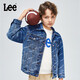 Lee men's and women's denim clothing for autumn students' pure cotton gradient all-over printing casual trendy children's jacket children's clothing new retro resurgence blue 140cm Lee men's and women's denim clothing for autumn students' pure cotton gradient all-over printing casual trendy children's jacket children's clothing new retro resurgence blue 140cm