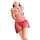
Feimu Women's Battle Robe Sexy Pajamas Women's Socks Uniforms Temptation Role Playing Temptation Passionate Night Dress Republic of China Nightclub 3878 [Bead Chain Dress + T-Pants] Deep V