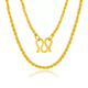 Peso Bird Necklace Women's 9999 Foot Sand Gold Twist Necklace Simple Gold Necklace Pure Gold Solid Chain Rope Chain Clavicle Chain 6g 45cm Twist Necklace Female Lao Fengxiang's Same Style