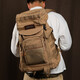 Trendy Generation Rucksack Herren großer Kapazitäts-Geschäftsreisen Casual Canvas Gepäck-Rucksack Multifunktion Tactical Mountaineering Reisetasche Khaki