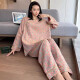 YIMENGTO伊门驼胖mm睡衣女春春大码复古中国风碎花棉纱家居服加肥加大200斤 yz16802 4XL  130-180斤