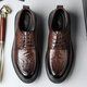 Cartelo Chaussures en cuir à la main britannique pour hommes Business Soft Cow Vow's Chaussures Chaussures formelles Chaussures en cuir masculin 9758 Brown 41