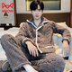 
Catman (MiiOW) coral velvet pajamas men's winter plus velvet thickened 2025 new autumn and winter men's flannel home clothing set 6227-Men's suit [Hogged style] XL [Suggested weight 125-150Jin [Jin equals 0.5 kg]]