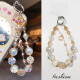 
Munian (munian) mobile phone lanyard short wrist pendant ins dream starry sky crystal bead hanging chain keychain shell sturdy anti-loss bracelet Fantasy starry sky crystal bead bracelet + transparent clip