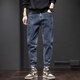 Jeans Männer Frühling und Sommer neue elastische Hose mit gerader Bein lose trendige Marke Harren Casual Hosen 6621 Schwarz + 6621 Blau 31