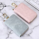 MAIWEINI retro simple zipper key bag for women's waist hanging key bag multifunctional household small bag large capacity car men's Hibiscus purple [can hold access card/key/card]