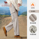 Pantalon de travail de chameau pour hommes et femmes pantalon décontracté imperméable pour un pantalon de sport de randonnée en plein air plus pantalon de charge tissé en velours y14cay6625a, gris désertique, hommes [velours ajouté] xl