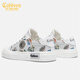 Carabin toile chaussures de chaussures pour hommes graffiti été tendance nationale chaussures blanches sportives pour hommes et chaussures décontractées chaussures à tendance tous les chaussures basses blanches 41 une taille une taille plus grande que les chaussures de sport