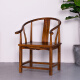 Wangjiaxing South American walnut dining chair solid wood small round table new Chinese tea chair bench Zen chair Taishi official hat ring back chair supports customization