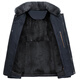 
Snow Leopard New mink fur collar Removable Men's Parkae Coat Rabbit Fur Body Short Fur Coat Blue 170/92A(48)