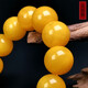 Amber style, one thing, one picture, one certificate, beeswax bracelet for men, natural amber full of honey, chicken fat yellow, no cracks, bracelet 45.47g, bead diameter 18.2mm