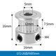 3D printer 2GT synchronous wheel gt2 synchronous pulley transmission pulley stepper motor driving wheel 1640 teeth regular version 20 teeth height 16) inner hole 5mm