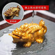 Heart-to-heart, color-changing tea pet ornaments, color-changing Pixiu tea pets to attract wealth, tea table small ornaments, Kung Fu tea set accessories, tea ceremony tea table decorations, tea play, temperature-changing color-changing Pixiu tea pets (gold)